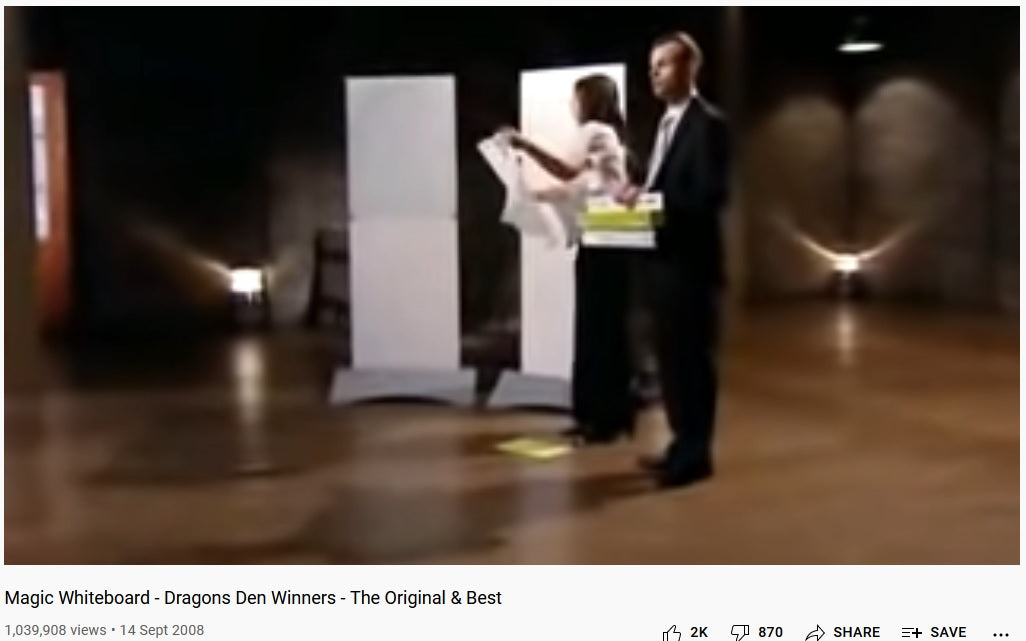 Magic Whiteboard Dragons' Den