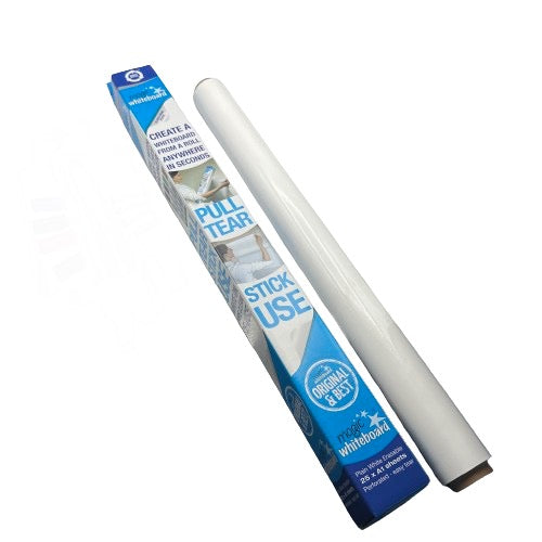 A1 Plain White Magic Whiteboard ™ - 25 sheet roll - 60cm by 80cm & FREE Marker