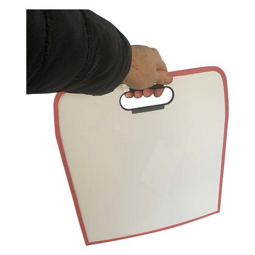 2 in 1 - A4 Whiteboard with handle & Clear Pocket Folder - Pink - Magic Whiteboard Limited