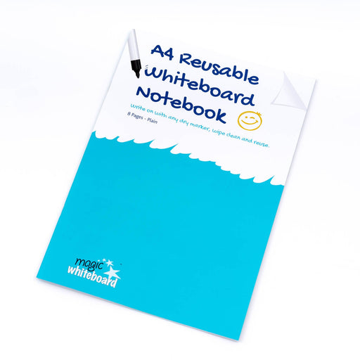 5 Pack - A4 Plain Reusable Whiteboard Notebook ™ 8 pages - Magic Whiteboard Limited