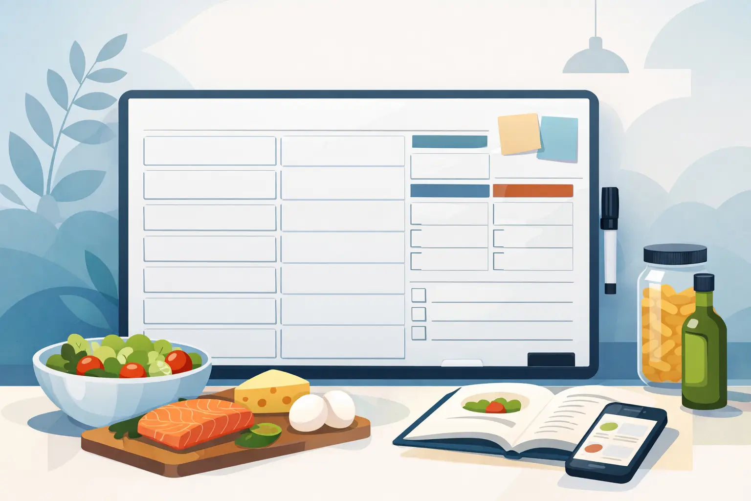 Why a Weekly Meal Planner Whiteboard Works
