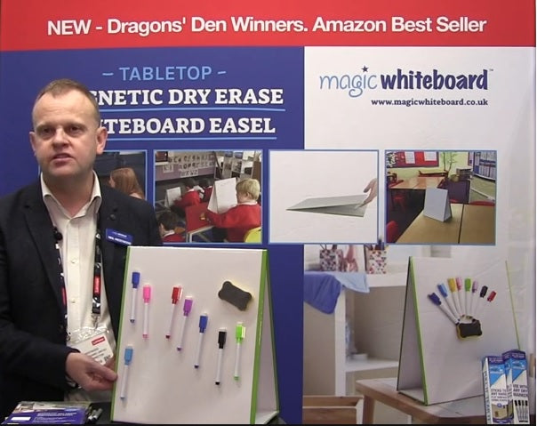 Neil Westwood demonstrating A3 & A4 Children's Tabletop Whiteboards