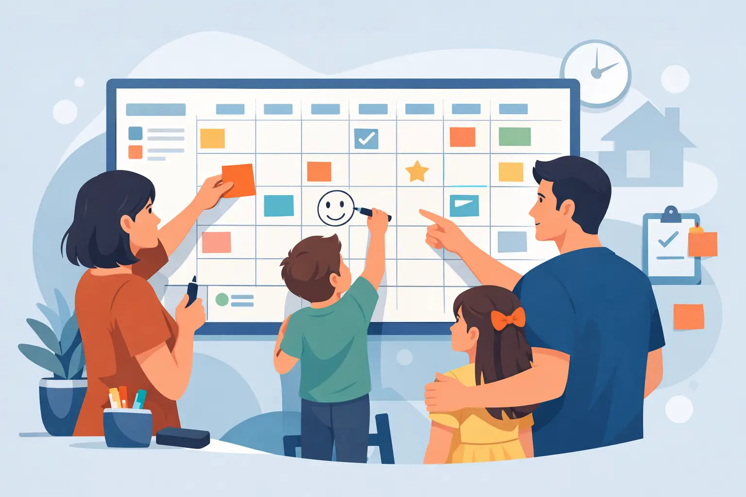 Reusable Wall Planner for Families That Works