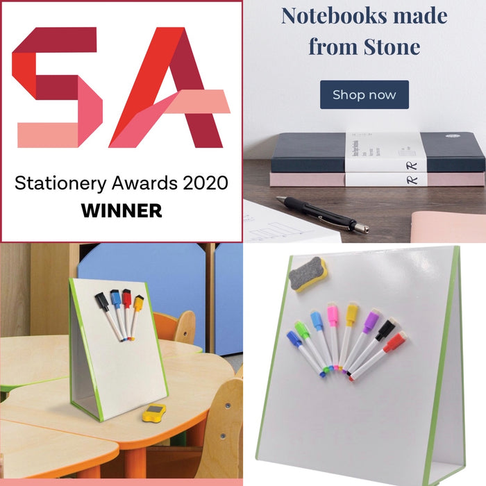 🏆 Stationery Show Winner 2020 - Magic Whiteboard Tree Free Notebooks &  A3 and A4 Tabletop Whiteboards