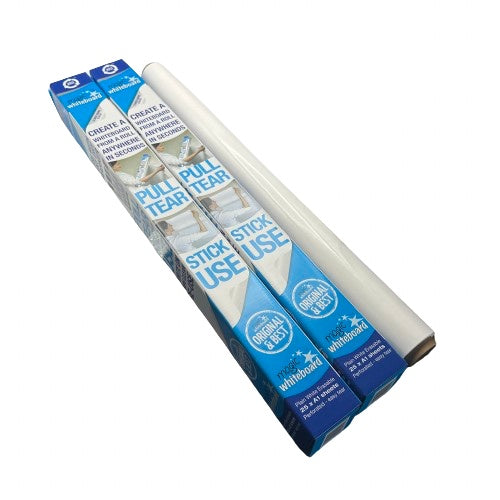 Dry-Erase Boards - 2 Rolls Of A1 Plain White Magic Whiteboard ™ - 25 Sheet Roll - 60cm By 80cm