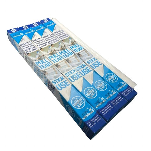 Dry-Erase Boards - 4 Rolls Of A1 Plain White Magic Whiteboard ™ - 25 Sheet Roll - 60cm By 80cm