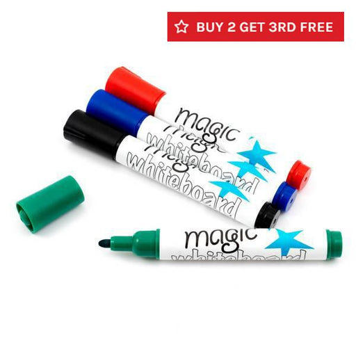 4 Magic Whiteboard dry whiteboard markers (4 colours, mixed) - Magic Whiteboard Limited