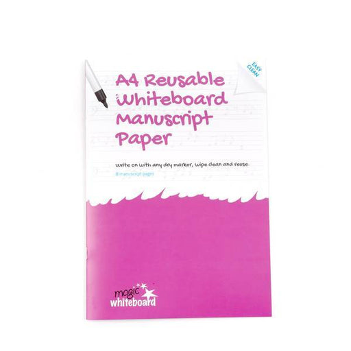 5 Pack - A4 Reusable Whiteboard Manuscript Paper ™  8 pages - Magic Whiteboard Limited